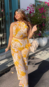 Hibiscus Sun Floral Beachwear Co-ord Set